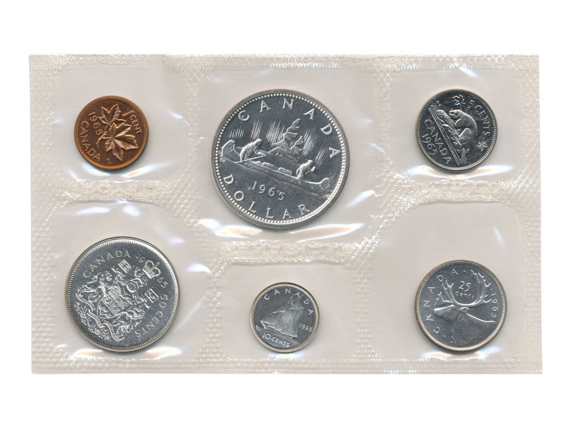 1965 Uncirculated Set of 6 Canadian Coins (Proof-like Set